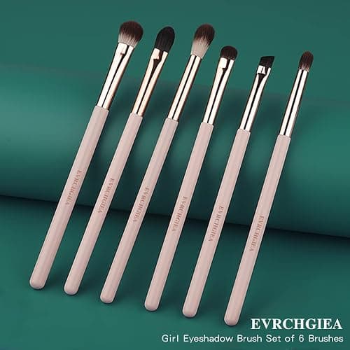 Eye Makeup Brush Set, 6 Pcs Professional Blending Eyeshadow Makeup Brushes for Concealer Eyebrows Eyeliner, Soft Hairs & Wood Handle thumbnail 5