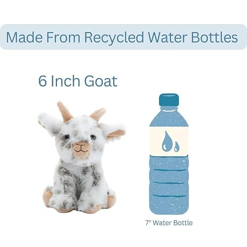 The Petting Zoo Goat Stuffed Animal Plushie, Gifts for Kids, Wild Onez Babiez Farm Animals, Goat Plush Toy 6 inches thumbnail 10