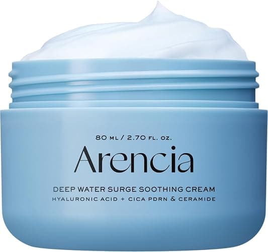 ARENCIA Deep Water Surge Soothing Cream, 2.70 fl oz, with Hyaluronic Acid, Cica PDRN and Ceramide - Image 1