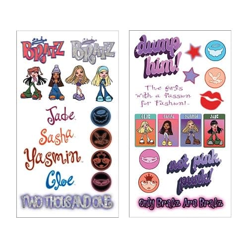 Silver Buffalo Bratz Airbrush Featuring Yasmin, Sasha, Jade, and Cloe Twist Spout Plastic Water Bottle with Stickers You Stick Yourself, 32 Ounces thumbnail 12