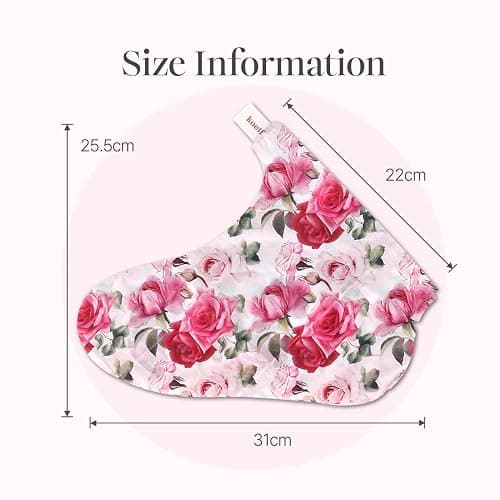 PETITFEE Rose Petal Satin Foot Mask (5pairs) - Intensive Nourishing Socks, Rose Scented Foot Repair Masks with Peptide, Collagen, Shea Butter, Urea for Silky Smooth Feet, Foot Treatment, Body Mask thumbnail 6