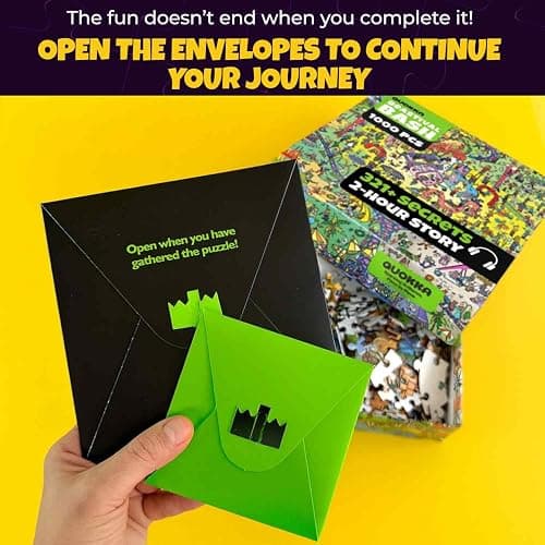 QUOKKA 1000 Piece Puzzle for Adults and Teens – Animal Bash Adult Jigsaw Puzzles with Hidden Secrets & Audio Story – Detailed Visual Puzzle Game for Focus & Relaxation with Twist – FSC Certified Gift thumbnail 5