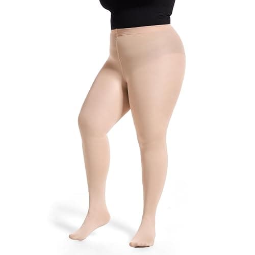 Frola Plus Size Fleece Lined Tights Women Winter Warm Thermal Tights, 11+ Colors High Waisted Opaque Pantyhose - Image 1