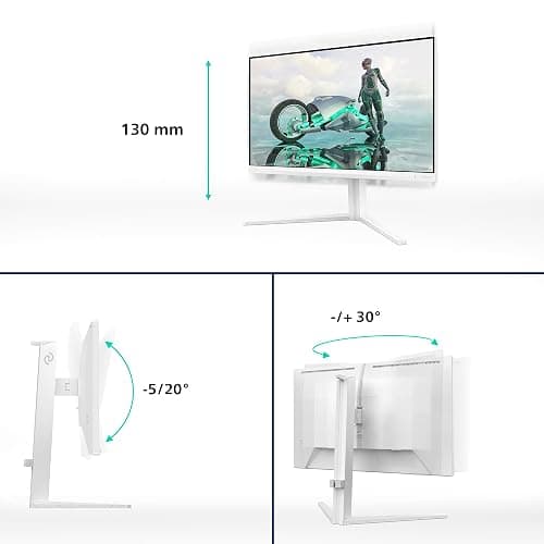 Philips 24M2N3201A - 23.8 inch Full HD gaming monitor, 180 Hz, 1ms GtG, FreeSync Prem., G-Sync comp. (1920x1080, 2x HDMI, DisplayPort) white thumbnail 5