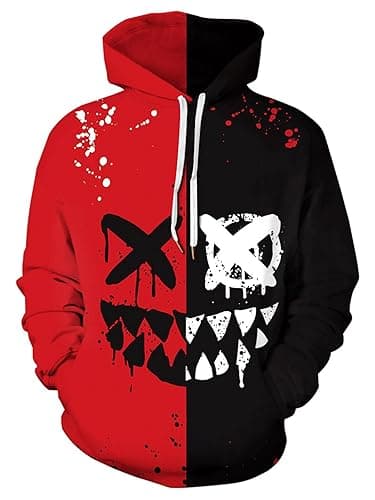 wangstar Graphic Hoodies for Men Sweatshirts Gifts Xmas Rapper Cool Things Novelty Stuff Black Red Pullover Hoodie Adult - B40 Xx Red Black - Large-X-Large