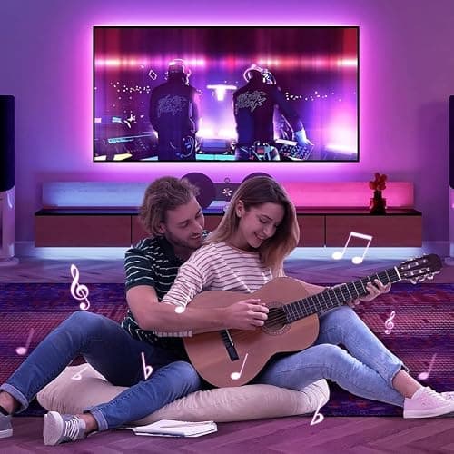 PSTAR LED Lights for TV,6.56ft Music Sync RGB Backlight with Remote & App Control, USB Powered for 32-40 Inch TVs, Gaming Monitors, PC, Bedroom thumbnail 2