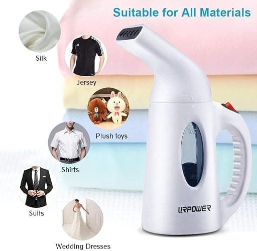 URPOWER Steamer for Clothes Steamer, Portable Handheld Garment Fabric Steamer Fast Heat-up Powerful Clothes Steamer with High Capacity for Home and Travel - Not for Abroad thumbnail 6