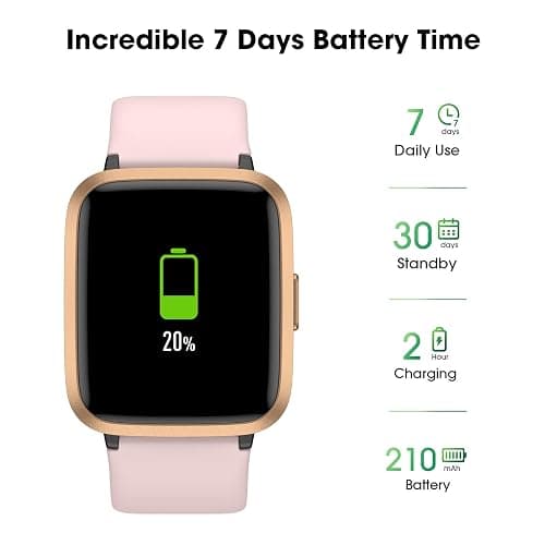 Fitness Tracker Watch with Heart Rate Monitor, Activity Tracker with Pedometer, Sleep Monitor, Calories & Step Counter, 5ATM Waterproof Smart Watch for Women Men Health Fitness Watch for Sports thumbnail 6
