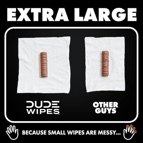 DUDE Wipes - Flushable Wipes for Adults - 3 Pack, 144 Count - Odor Destroyer XL - Deodorizing with Clean Scent - Up to 24 Hours of Odor-Destroying Technology thumbnail 6