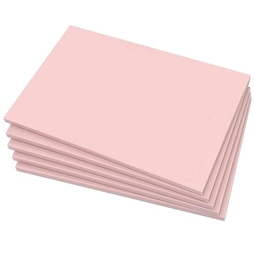 5 Pack 4"x6" Pale Pink Rubber Stamp Carving Blocks Pink Rubber Carving Blocks Linoleum Block for Stamp Maker Printmaking Supplies - Image 1