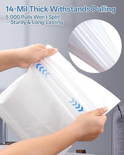 Teskyer Transparent Shoe Bags for Travel, 15.7" x 11.8" Waterproof Portable Travel Shoe Storage Bags for Packing - Travel Essentials for Men & Women, 6 PCS thumbnail 2