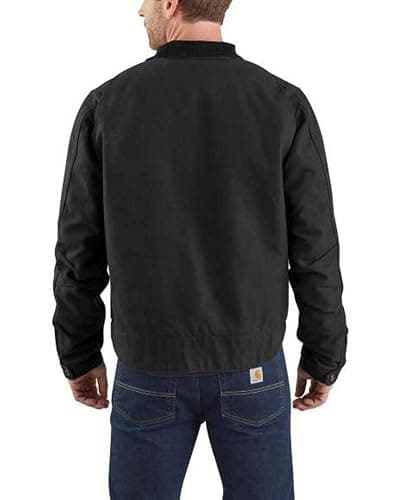 Carhartt mens Duck Detroit Jacket (Regular and Big & Tall Sizes) Work Utility Outerwear, Black, Large US thumbnail 2