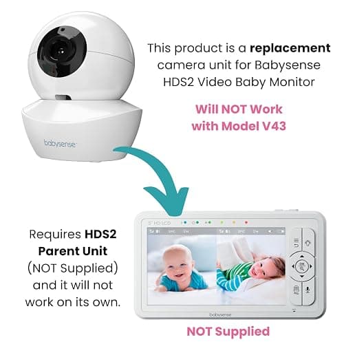 Babysense Replacement Add-On Camera for Video Baby Monitor HDS2 Only, Will Work Only with HDS2 Monitors, Requires HDS2 Parent Unit to Operate thumbnail 2