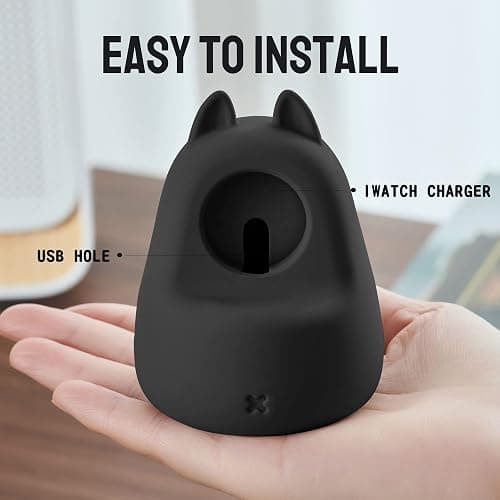 ELETIUO Charger Stand Compatible with Apple Watch Series Ultra2/Ultra/10/9/8/SE2/7/6/SE/5/4/3/2/1 (49/46/45/44/42/41/40/38mm),Dinosaur iWatch Charging Dock,Supports Nightstand Mode,White - White thumbnail 4