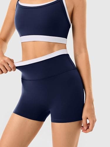 2 Pieces Workout Sets for Women,Seamless Athletic Short with Double Layer Sports Bra,Gym Matching Outfits thumbnail 3