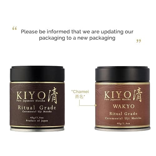 Kiyo Matcha Ritual Grade Wakyo Ceremonial Uji Matcha - Pure Japanese First Harvest Ceremonial Grade Matcha Green Tea Powder from Uji, Japan (40g/1.41oz) thumbnail 4