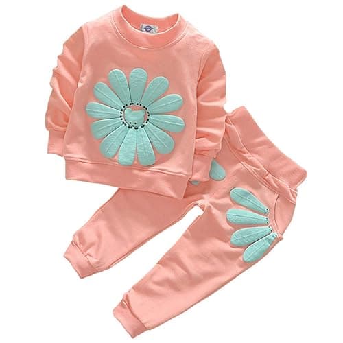 Toddler Baby Girls Sunflower Clothes Set Long Sleeve Top and Pants 2pcs Outfits Fall Clothes - Image 1