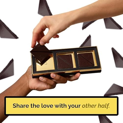 Tabs Chocolate Squares for Couples (1 Box) - Dark Chocolate Bar to Improve Mood - Vegetarian, Gluten-Free for Men & Women thumbnail 3
