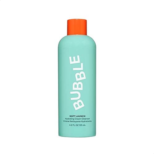 Bubble Skincare Soft Launch Cream Cleanser - Hydrating Facial Cleanser for Dry Skin - Foaming Face Wash Enriched with Avocado Oil to Soothe + Nourish Without Stripping Essential Moisture (4.2 fl oz)