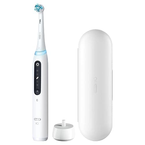 Oral-B Rechargeable Electric Toothbrush, iO5 Customizable Clean, 5 Cleaning Modes, Visual Pressure Sensor to Protect Gums, Travel Case, White thumbnail 12
