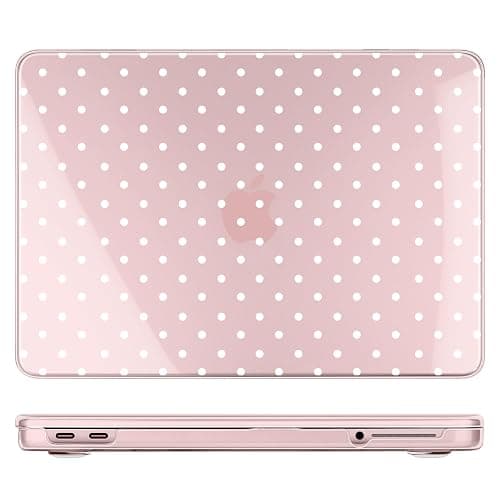 TWOLSKOO for MacBook Neo 13 inch Case 2026 A3404 A18 Pro Chip, Plastic Hard Shell Pattern Case with Type C Adapter, 2 Webcam Covers, Keyboard Cover & Screen Protector, Blush Polka Dot thumbnail 4