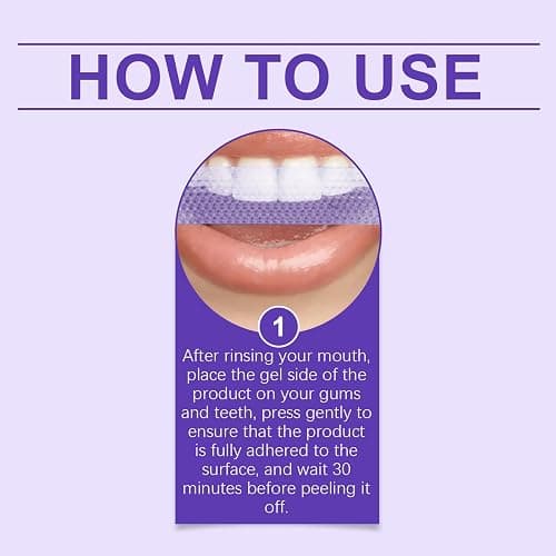 Purple Teeth Whitening Strips - V34 Whitening Strips - Enamel Safe Whitener Strips for Sensitive Teeth - Gentle Stain Removal for Sensitive Tooth,30 Minutes Fast Results,7pcs thumbnail 7