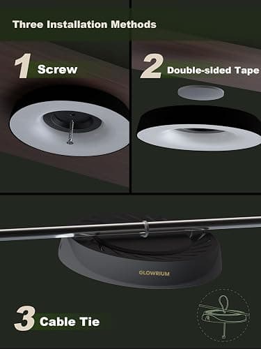 GLOWRIUM Grow Lights for Indoor Plants, Full Spectrum Puck Grow Light with Manual & APP Control, 32W(4 x 8W) Plant Lamp Auto-Timer, Plant Assistant 10 Levels Dimmable for Plant Shelf (4 Packs,Black) thumbnail 7