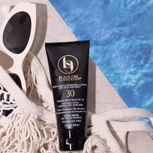BLACK GIRL SUNSCREEN - Face & Body Moisturizing Sunscreen Lotion SPF 30, No White-Residue for Melanin Rich Skin (2 Fl. Oz.) - SPF-30-2oz thumbnail 4