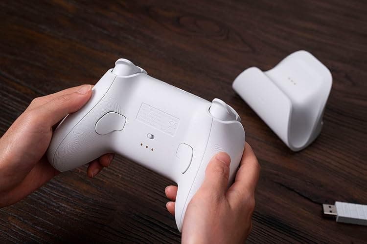 8BitDo Ultimate Bluetooth Controller with Charging Dock, Wireless Pro Controller with Hall Effect Sensing Joystick, Compatible with Switch, Windows and Steam Deck (White) thumbnail 10