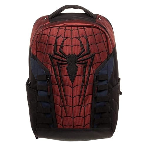 Bioworld Amazing Spiderman Uniform Suit Comic Book Superhero Backpack Laptop Bag Bookbag Red thumbnail 2