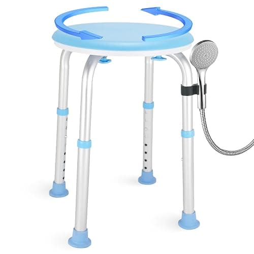 pxsulliao FSA/HSA Adjustable Swivel Bath Seat Shower Chair for Inside Shower, Shower Seat for Inside Tub Bathroom Bench Bath Chair for Elderly and Disabled,Eligible 350 lbs Adjustable Shower Stool - Image 1