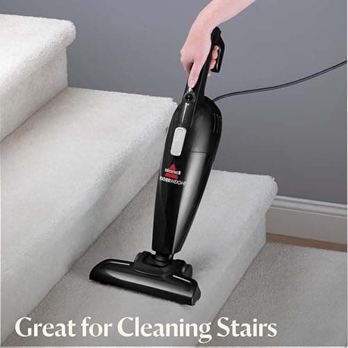 Bissell 2033M Featherweight Stick Lightweight Bagless Vacuum and Electric Broom with Crevice Tool for Hard Floors and Carpets, Black thumbnail 4