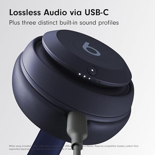 Beats Studio Pro - Premium Wireless Over-Ear Headphones- Up to 40-Hour Battery Life, Active Noise Cancelling, USB-C Lossless Audio, Apple & Android Compatible - Navy thumbnail 5