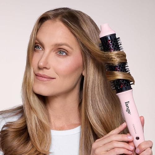 L'ANGE HAIR GlamWave Infrared Thermal Ionic Brush | 38mm Heated Round Thermal Brush for Volume and Curls | Reduces Frizz | Adds Shine | Smooth Styling Tool for All Hair Types (Blush) thumbnail 6
