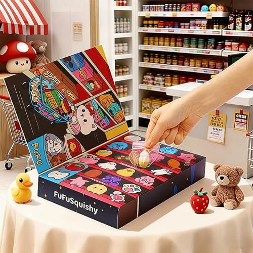 FUFUSQUISHY 30Pcs taba Squishy Toys Party Favors for Kids 4-8 8-12 Silicone Stress Relief Fidget Toys Treasure Box Classroom Birthday Xmax Gifts fufu Squishy thumbnail 6