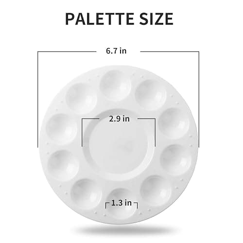 Zalduig Paint Tray Palettes, 6 Pack, Painting Supplies, Painting Palette for Kids, Plastic Palette thumbnail 3