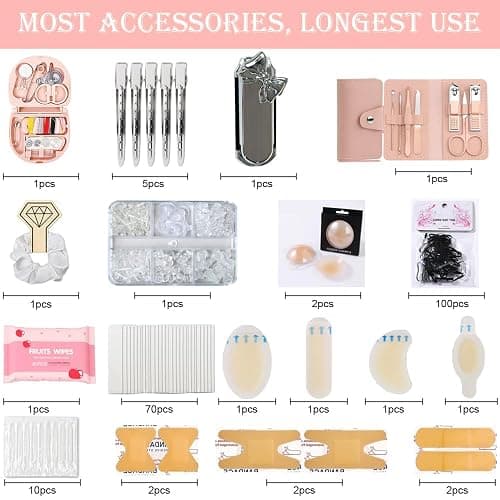 Emergency Kit for Women – Mini Emergency Kit with 50+ Bridal Suit Essentials, Purse Essentials Kit, Wedding Day Survival Kit, Emergency Bride Kit, Women’s Emergency Kit, Wedding Survival Kit thumbnail 3
