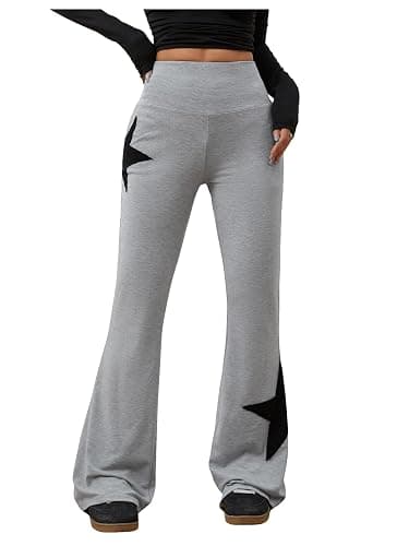 SOLY HUX Women's High Waisted Bootcut Flare Leggings Y2k Yoga Sweatpants Streetwear - Image 1