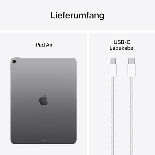 Apple iPad Air 13" mit M3 Chip: Apple Intelligence, Liquid Retina Display, 128 GB, 12 MP Frontkamera/Rückkamera, WLAN 6E, Touch ID, Batterie für den ganzen Tag – Space Grau thumbnail 6