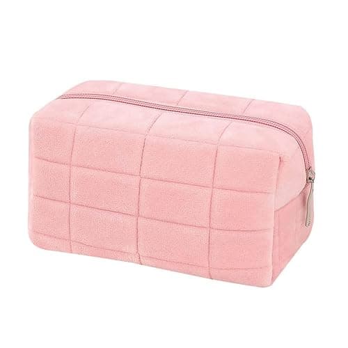 HABUAETY Makeup Cosmetic Bag Small Checkered Pouch Make Up Purse Bag Y2k Accessories - White thumbnail 2