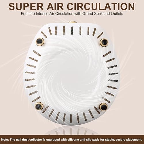 Yulado 100W Staubabsaugung Für Nägel, 5000RPM Nagelstaubsauger Weiß, Professionelle Haushalt und Staubabsaugung Nagelstudio Mit Filter, Werkzeuge und Zubehör thumbnail 3