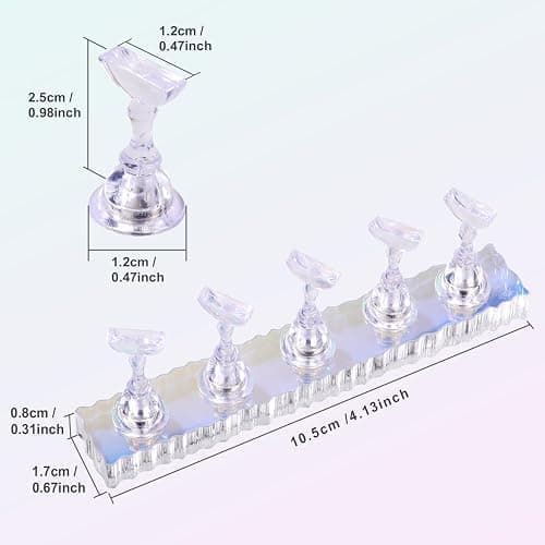 Komall Nail Art Tools, 15 PCS Nail Art Brushes, 5 PCS Nail Dotting Tool, Aurora Nail Stand, Nail Holder For Painting Nails Home DIY & Salon Supplies thumbnail 6