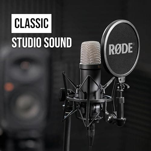 RØDE NT1 Signature Series Large-diaphragm Condenser Microphone with Shock Mount, Pop Filter and XLR Cable for Music Production, Vocal Recording, Streaming and Podcasting thumbnail 4