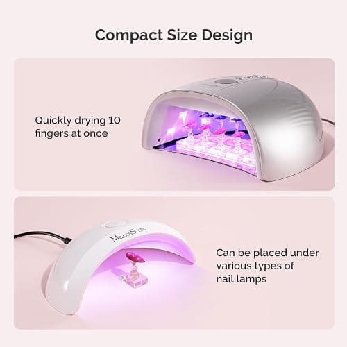 MelodySusie Nail Stand for Press Ons Non-Magnetic Large Acrylic Base, Pink | Cat Eye Friendly, Residue-free Tape, Fit LED/UV Lamps, Nail Tips, For DIY Salon Practice Painting Display, Beginners & Pros thumbnail 3