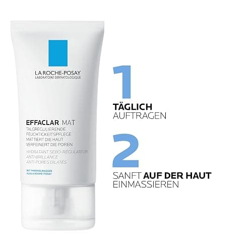 La Roche Posay Mattierende Feuchtigkeitspflege für fettige, unreine und zu Akne neigende Haut, Talgregulierend und porenverfeinernd, Mit LHA und Thermalwasser, Effaclar Mat, 40 ml | Mattierende Feuchtigkeitspflege für ölige Haut. Wirkt talgregulierend, verfeinert sichtbar Poren & mattiert die Haut thumbnail 5