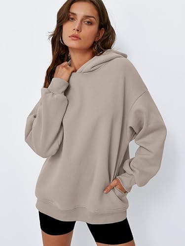 Trendy Queen Womens Oversized Hoodies Comfy Sweatshirts Fall Fashion 2025 Outfits Casual Tops Fleece Clothes with Pockets thumbnail 3