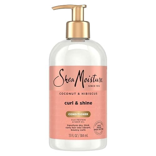 SheaMoisture Curl & Shine Conditioner Coconut & Hibiscus, for Thick, Curly Hair to Moisturize & Soften, 13 oz - Image 1