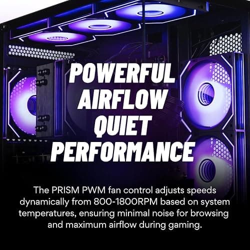 Panorama Gaming Desktop PC (NVIDIA RTX 5060 Ti 8GB, AMD Ryzen 7 5700X Processor, 32GB DDR4 RAM, 2x512GB NVMe SSD, WiFi 6E, HDMI + DP, Windows 11 Pro) Best 2025 RGB Prebuilt Tower Computer for Gamers thumbnail 2
