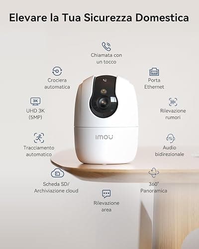Imou 3K Telecamera WiFi Interno con One-Touch Chiamata, 5MP Videocamera Sorveglianza con Crociera Automatica, Rilevamento AI Umano/Animali, Visione Notturna a Colori, Modalità Privata, 2,4/5GHz - Image 1