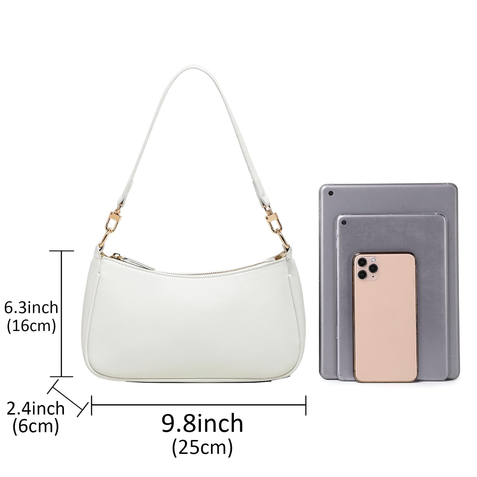 Y2K Shoulder Bag for Women PU Leather Handbag Classic Clutch Small 90s Purse thumbnail 5